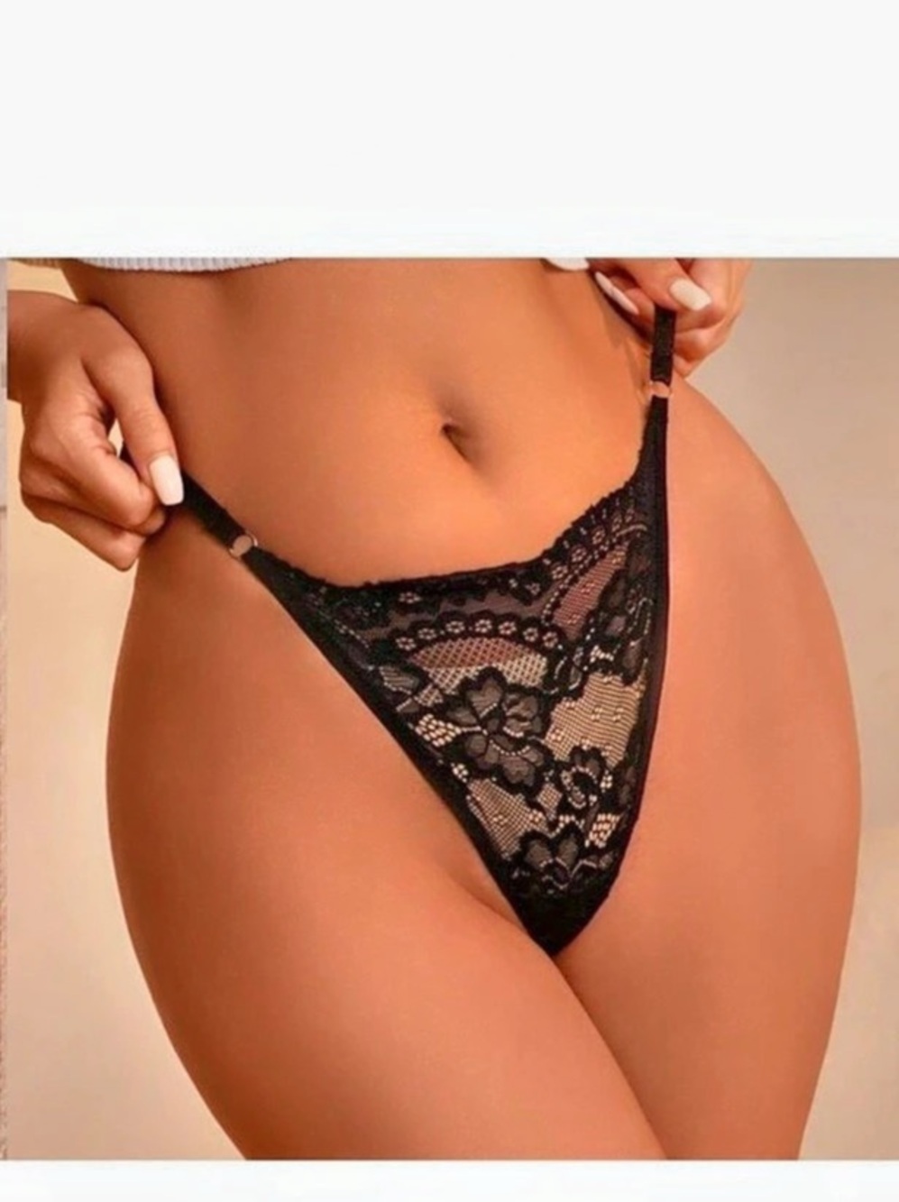 Black Lace Thong